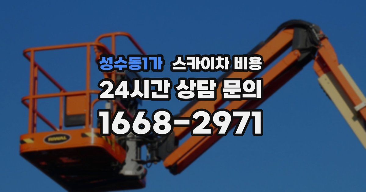 성수동1가 스카이차 비용