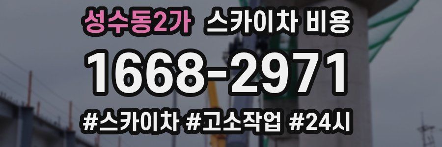 성수동2가 스카이차 비용
