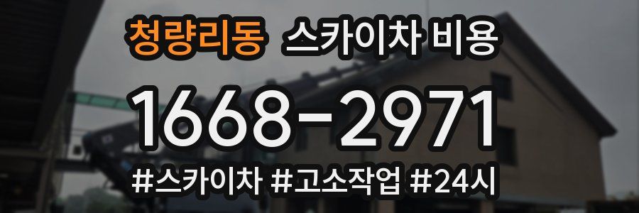 청량리동 스카이차 비용