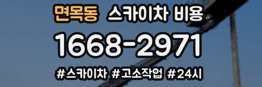 면목동 스카이차 비용