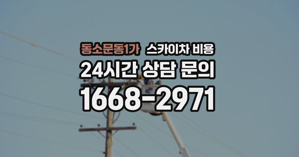 동소문동1가 스카이차 비용