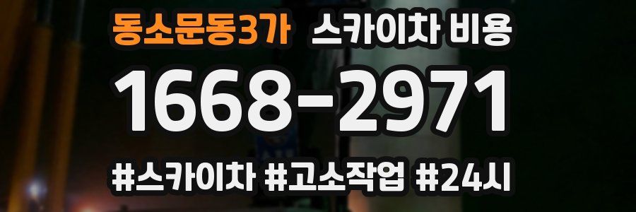 동소문동3가 스카이차 비용