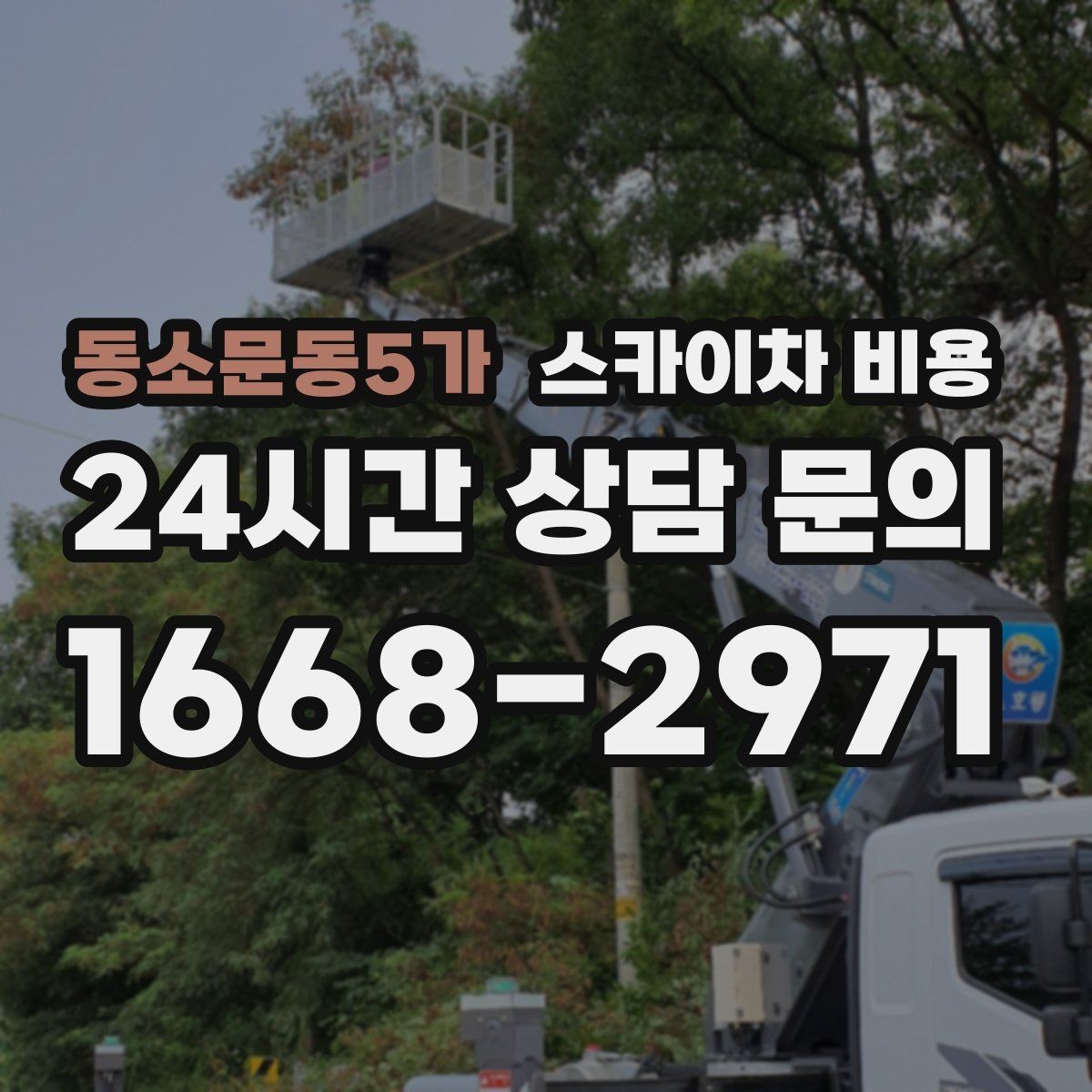 동소문동5가 스카이차 비용 우천·강풍 시 일정이 바뀌면 어떻게 될까
