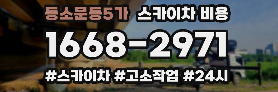 동소문동5가 스카이차 비용