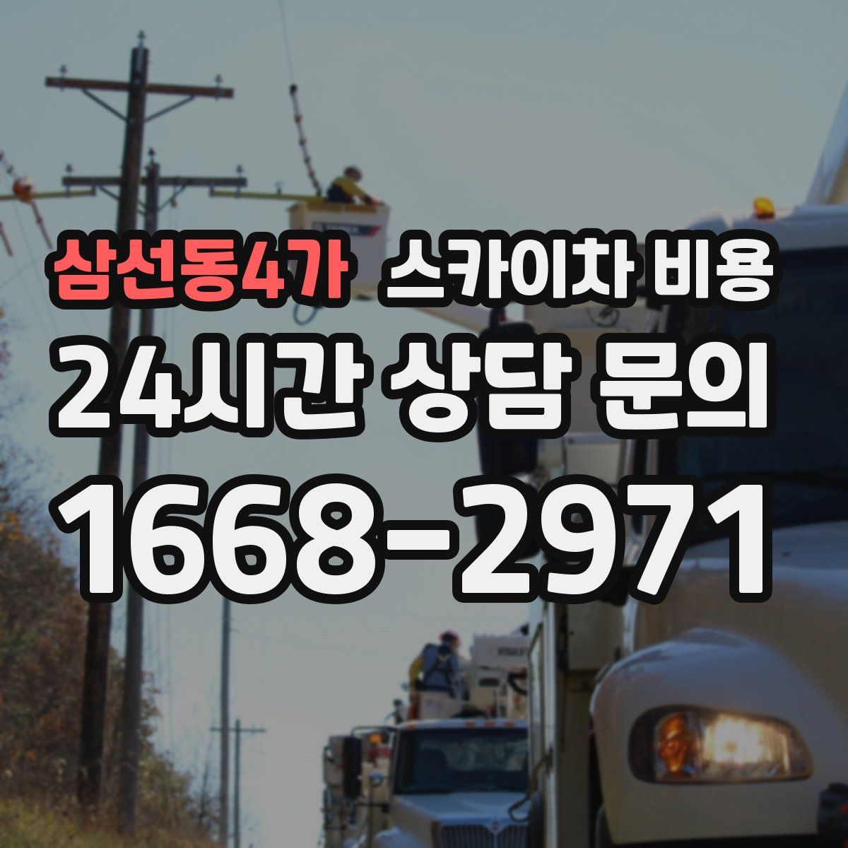 삼선동4가 스카이차 비용