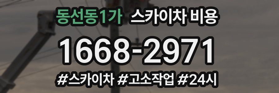 동선동1가 스카이차 비용