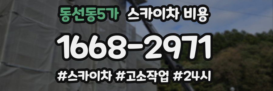 동선동5가 스카이차 비용