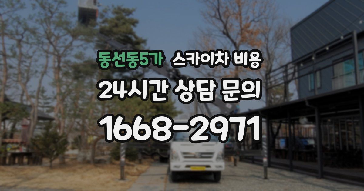 동선동5가 스카이차 비용