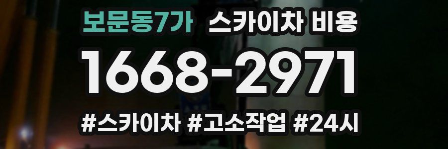 보문동7가 스카이차 비용
