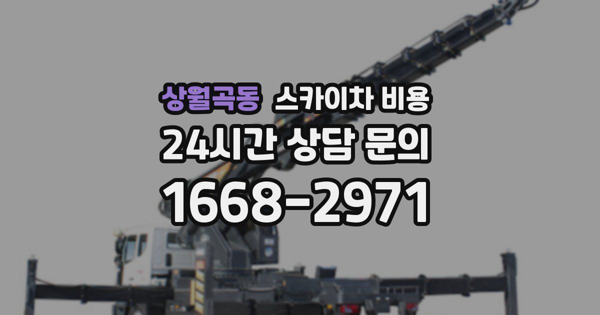 상월곡동 스카이차 비용