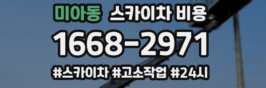 미아동 스카이차 비용