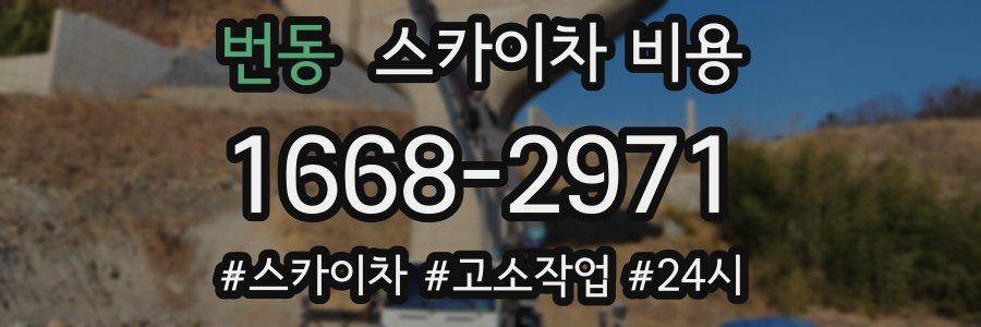 번동 스카이차 비용