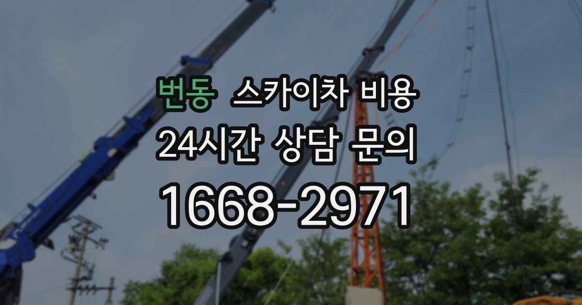 번동 스카이차 비용