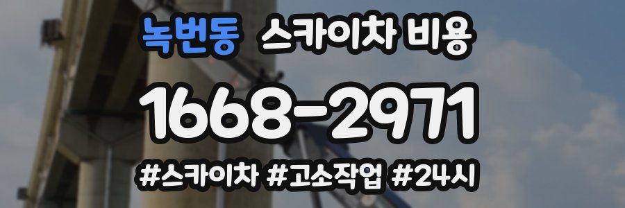 녹번동 스카이차 비용