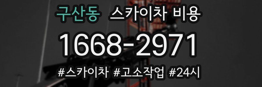 구산동 스카이차 비용