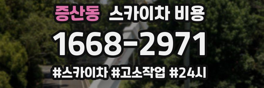 증산동 스카이차 비용