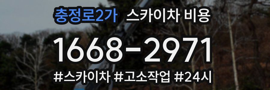 충정로2가 스카이차 비용