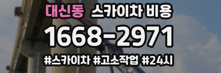 대신동 스카이차 비용