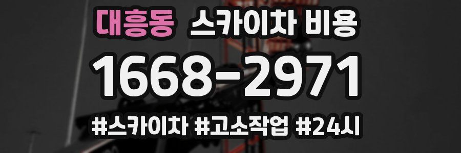 대흥동 스카이차 비용