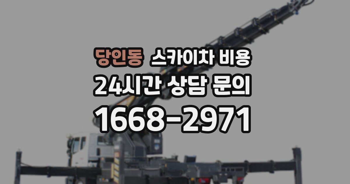 당인동 스카이차 비용