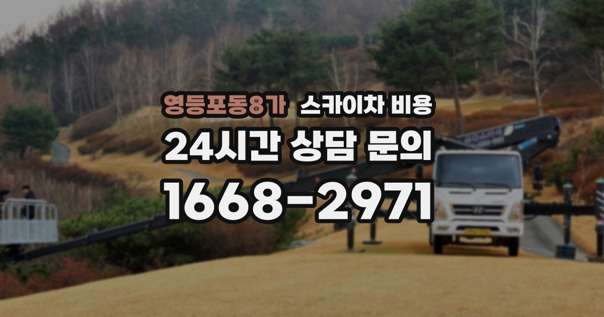 영등포동8가 스카이차 비용