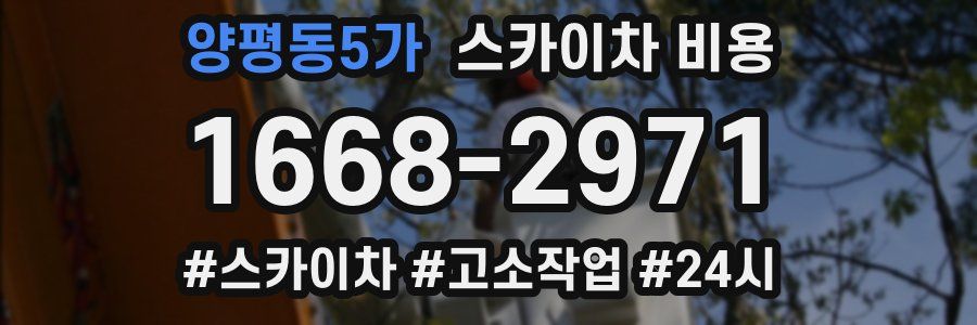 양평동5가 스카이차 비용