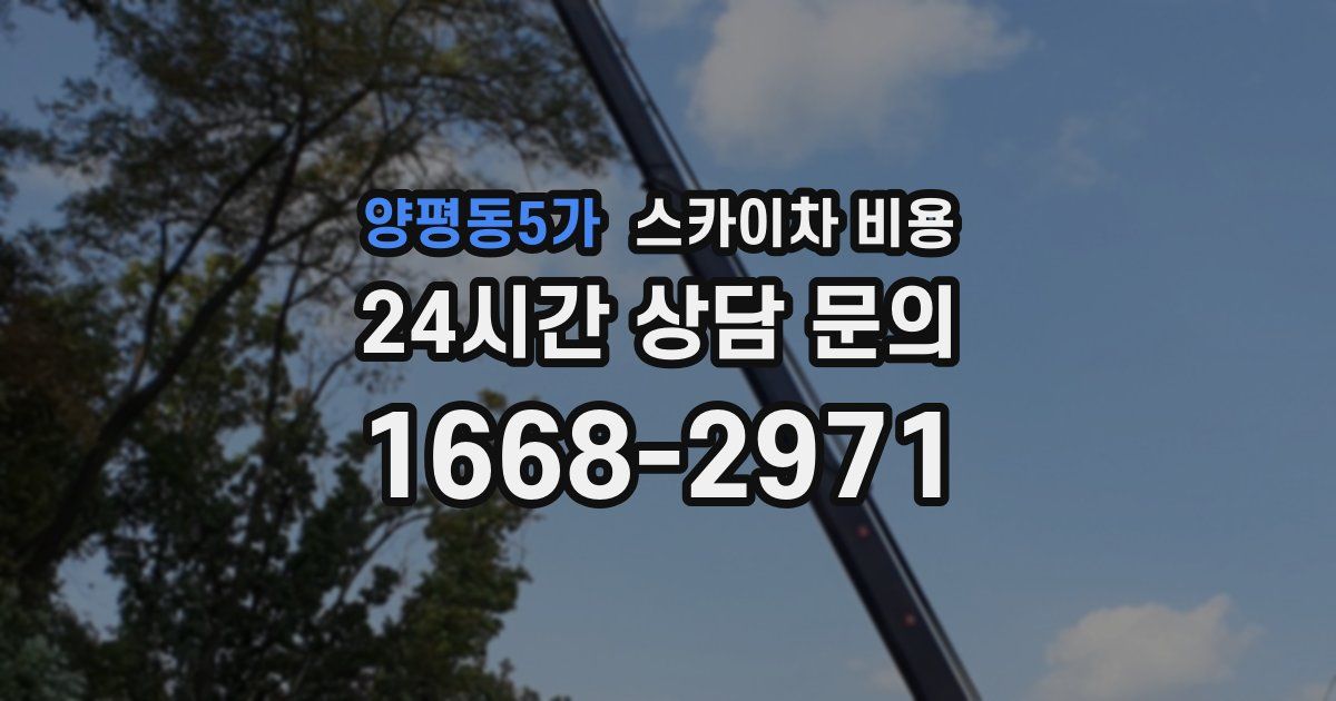 양평동5가 스카이차 비용