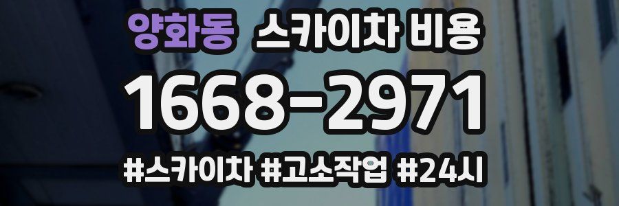 양화동 스카이차 비용