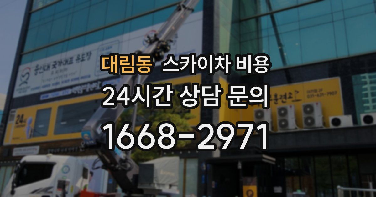 대림동 스카이차 비용