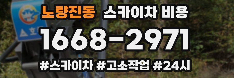 노량진동 스카이차 비용