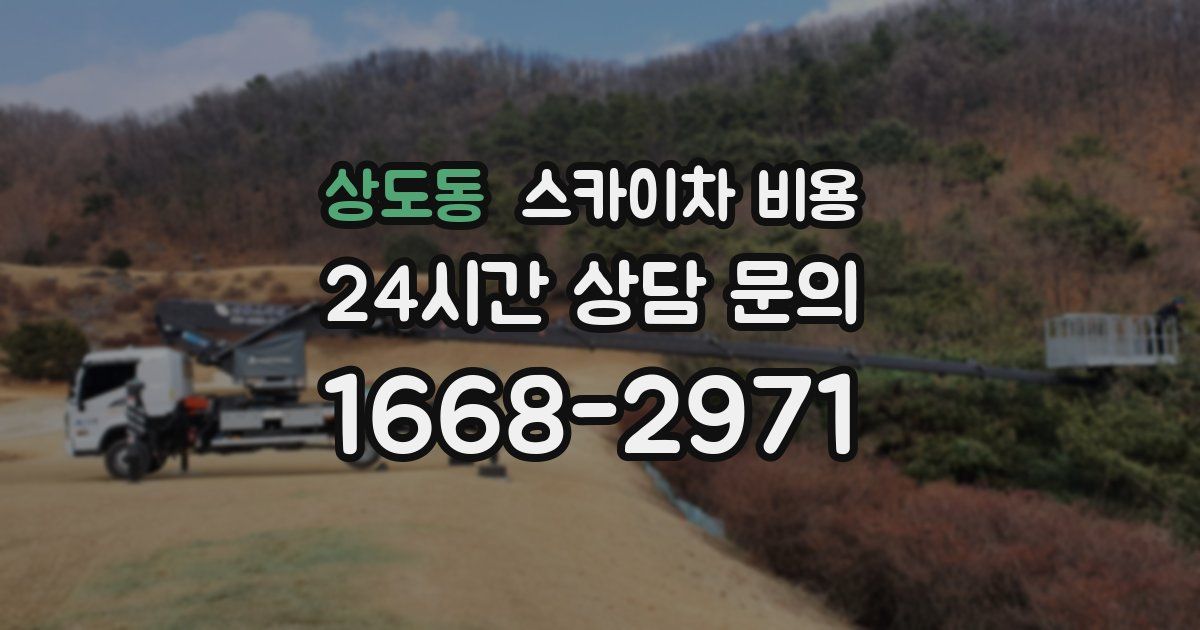 상도동 스카이차 비용