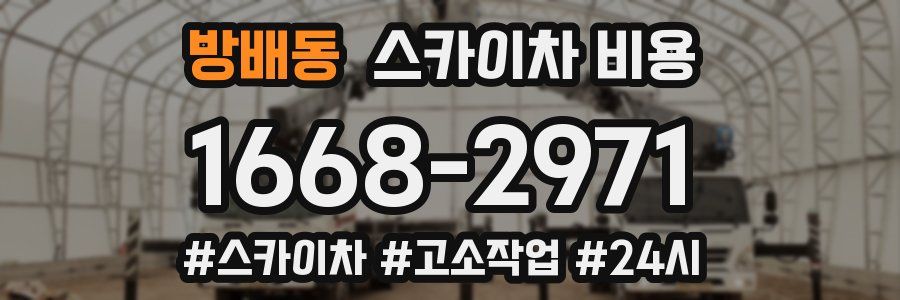 방배동 스카이차 비용