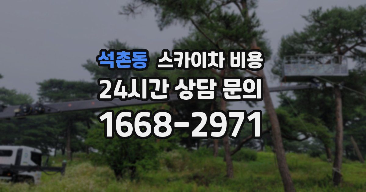 석촌동 스카이차 비용