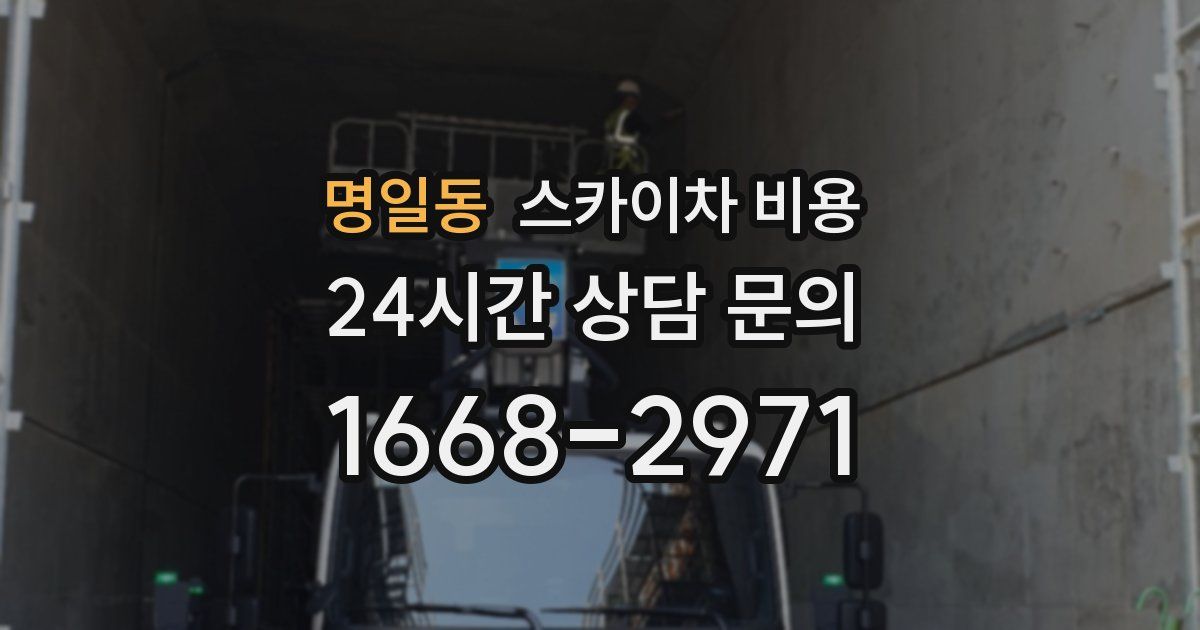 명일동 스카이차 비용