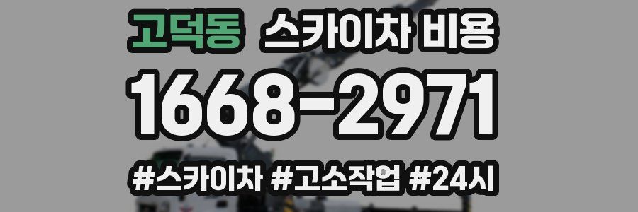 고덕동 스카이차 비용