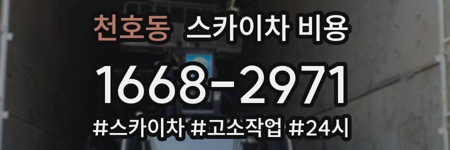 천호동 스카이차 비용