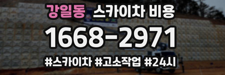 강일동 스카이차 비용