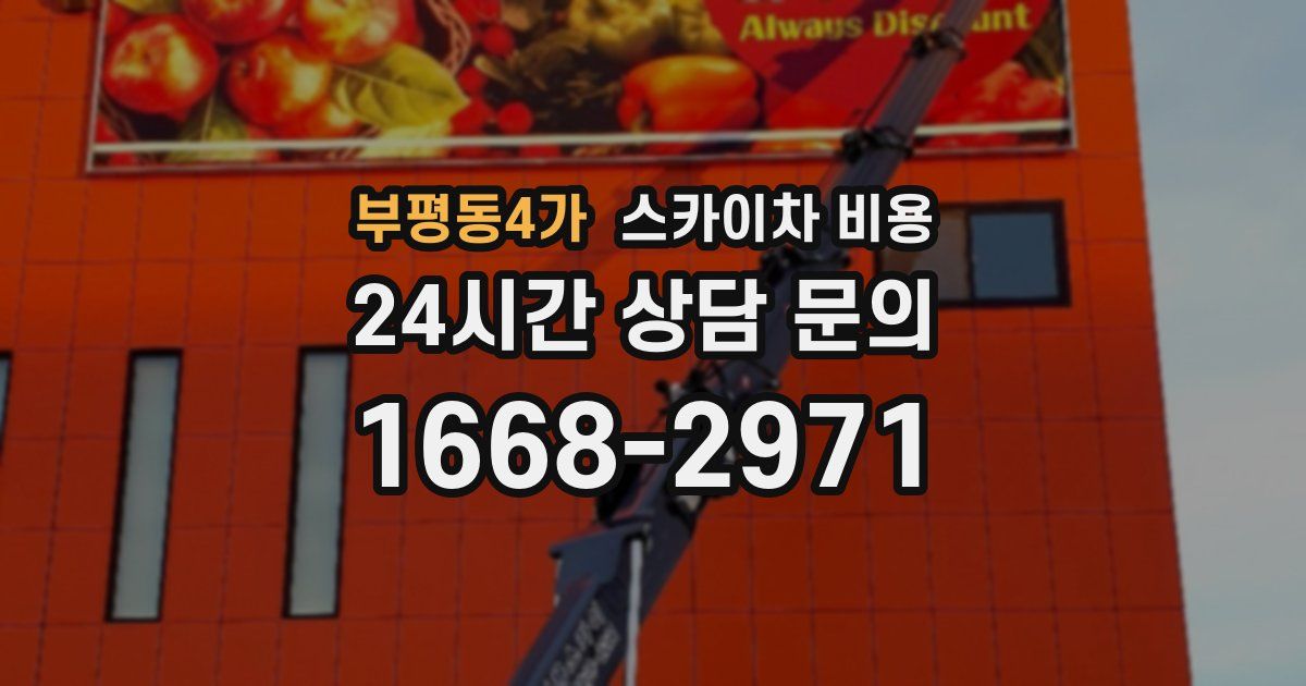 부평동4가 스카이차 비용
