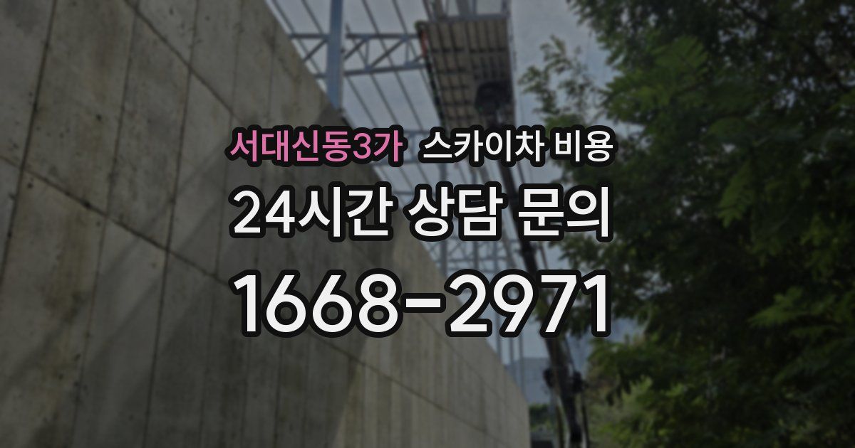 서대신동3가 스카이차 비용