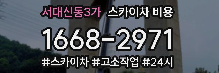 서대신동3가 스카이차 비용