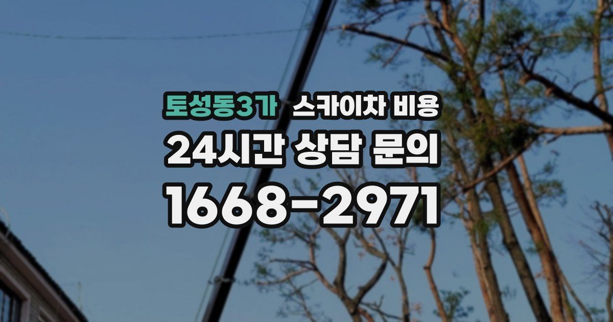 토성동3가 스카이차 비용