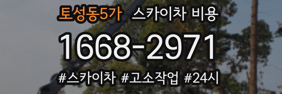 토성동5가 스카이차 비용