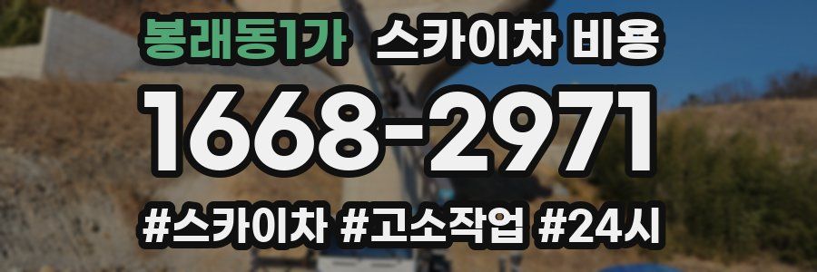 봉래동1가 스카이차 비용