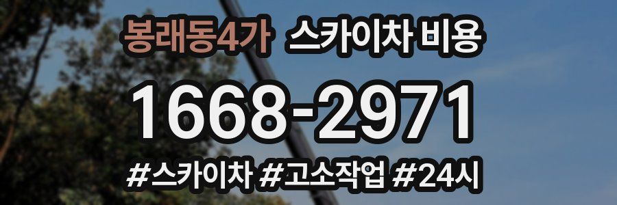 봉래동4가 스카이차 비용