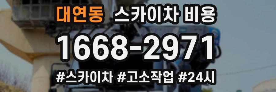 대연동 스카이차 비용