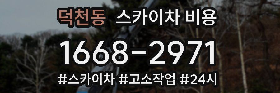 덕천동 스카이차 비용