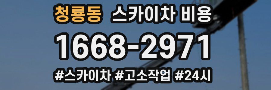 청룡동 스카이차 비용