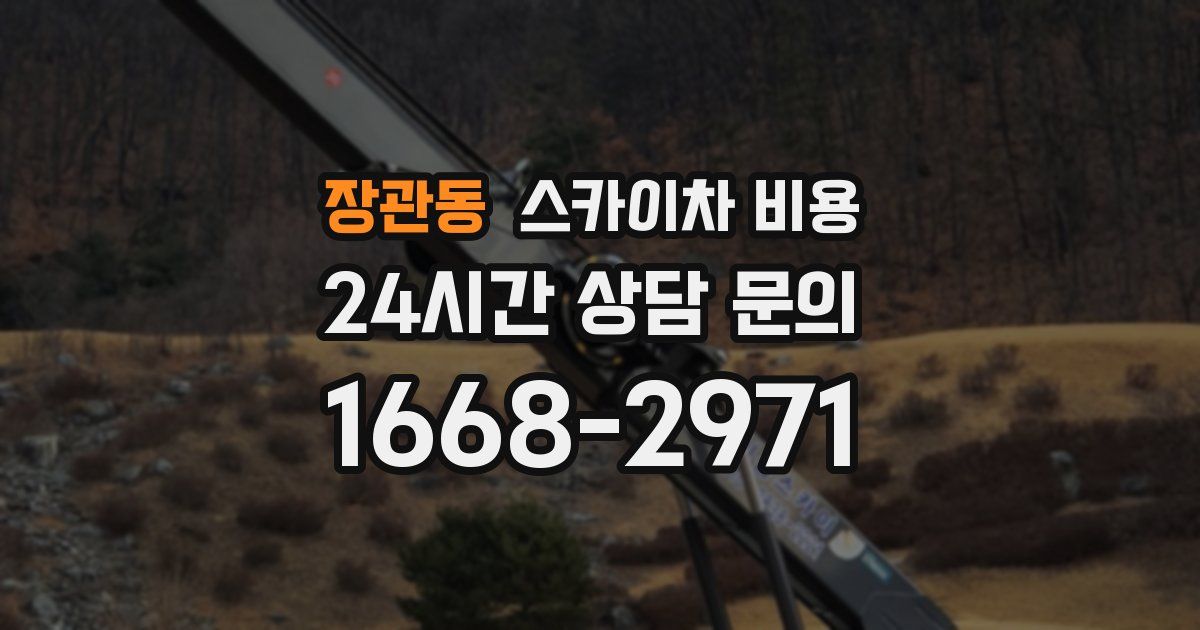 장관동 스카이차 비용