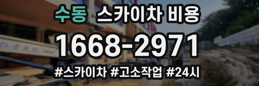 수동 스카이차 비용