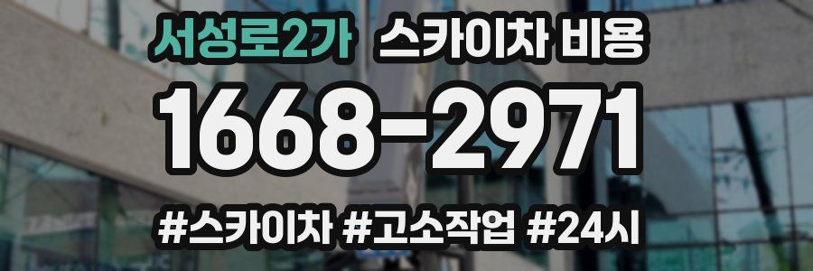 서성로2가 스카이차 비용